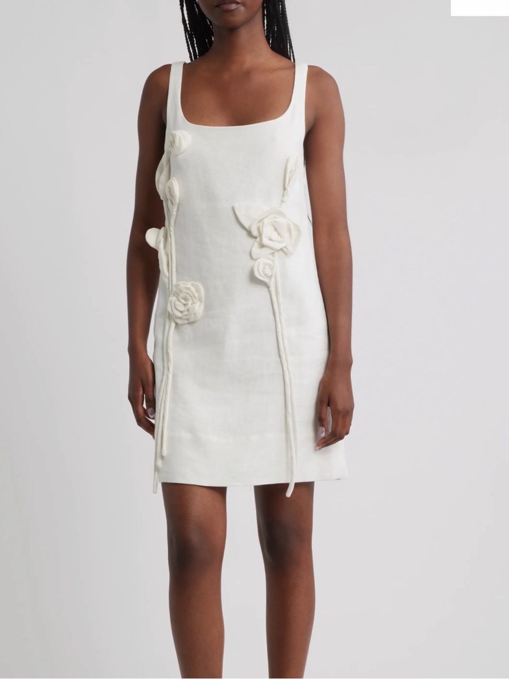 Farm Rio Floral Linen Mini Dress - Picture 1 of 9